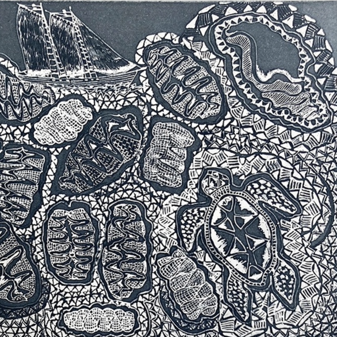 PETER MORRISON | 'Clams (Tridacnidae)' Etching