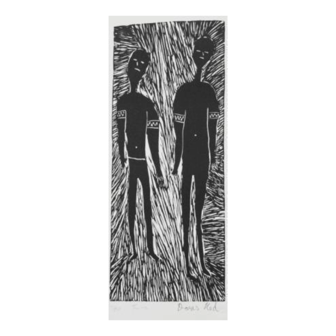 DORIS NED | 'Twins' | Linocut Print