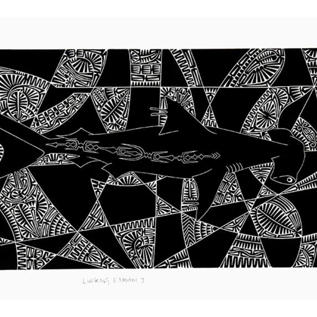 BRIAN ROBINSON | 'Lurking Baidam I Kursi' | Linocut