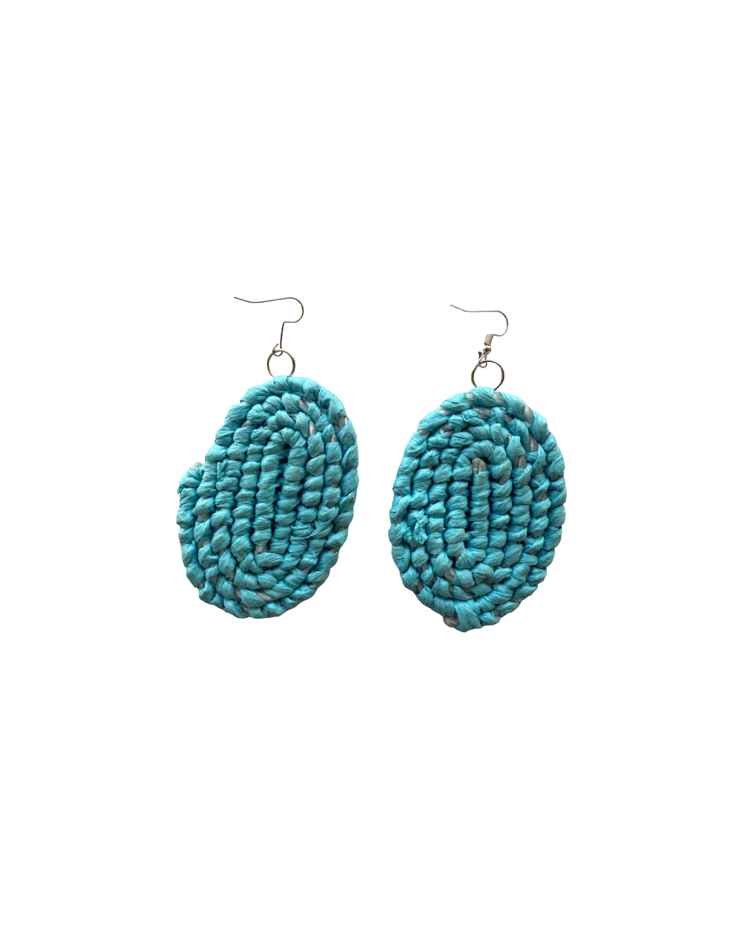 VENETTA DENHAM | 'Gundala' | Light blue woven earrings