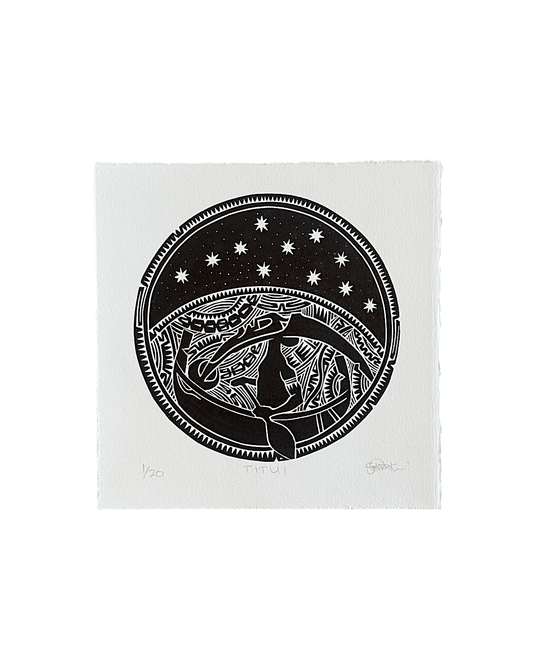 GLEN MACKIE | 'Titui'  | Vinyl-cut relief print