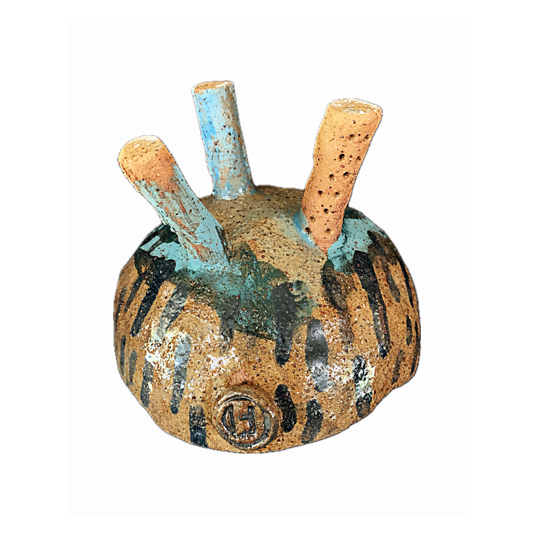 FLINTSTONE DESIGNS | 'Blue Spotted Critter' | Ceramic