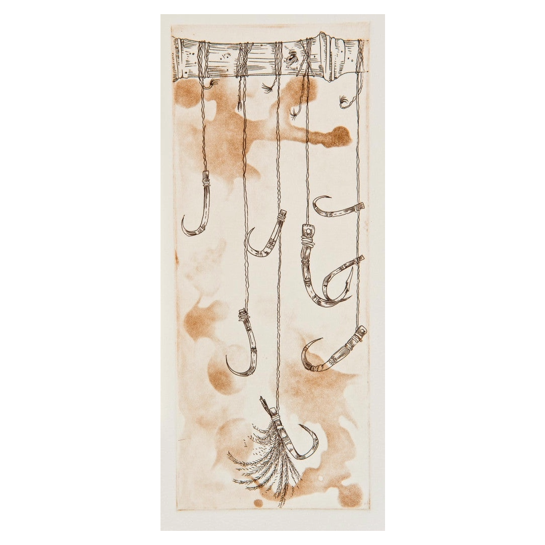 BRIAN ROBINSON | 'Fish Hooks' | Etching / Framed