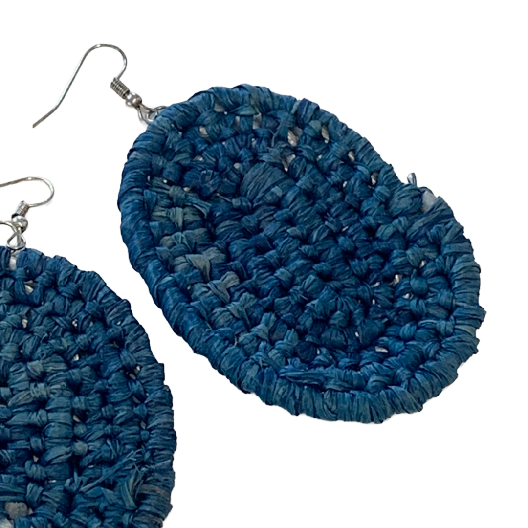 VENETTA DENHAM | 'Gundala' | Blue woven earrings
