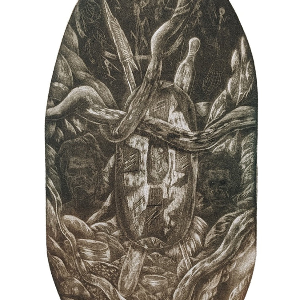 PAUL BONG | 'Where is our culture?' | 2019 | Mezzotint print