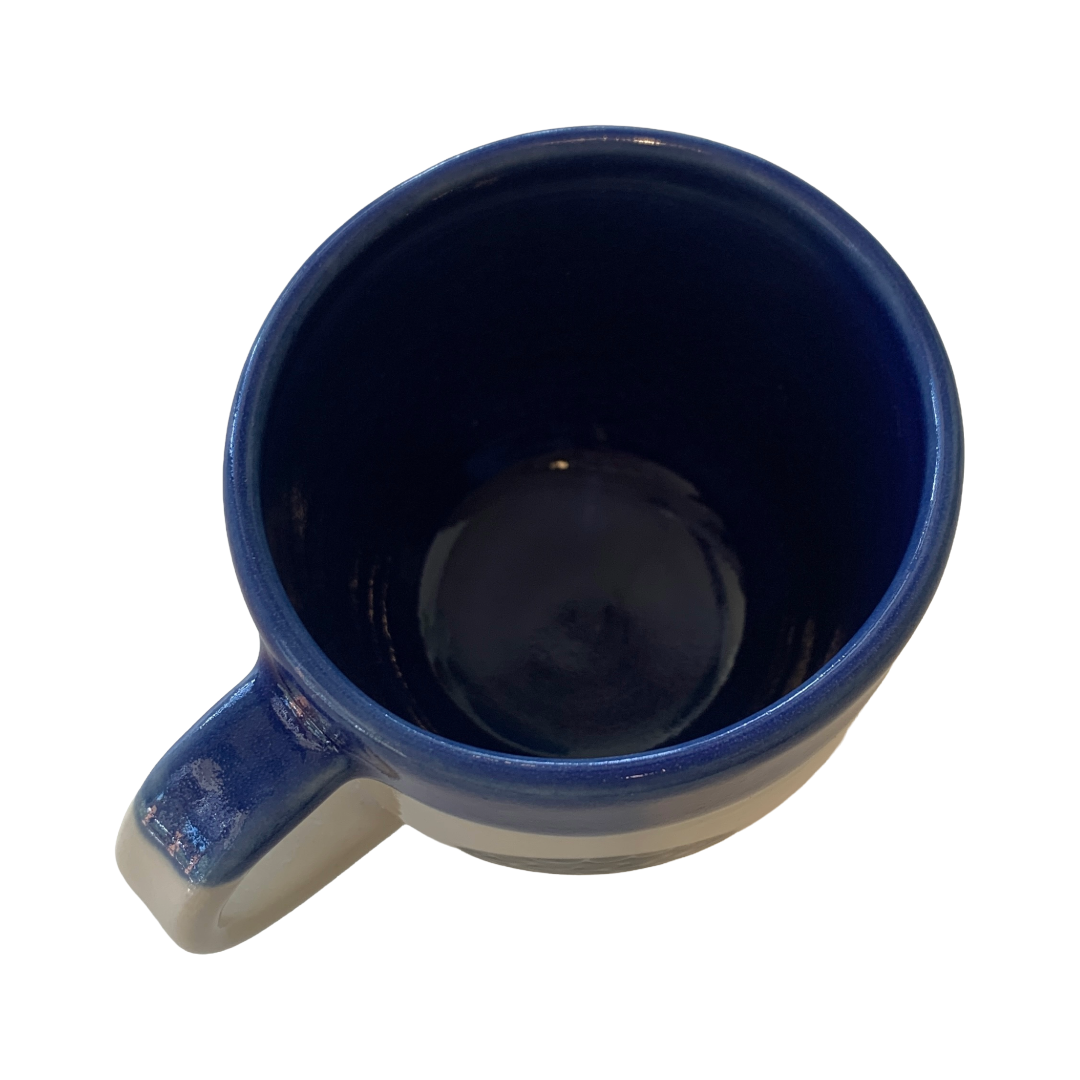 YASUE ASAI | ‘Sgraffito Leaf Blue Mug' | Wheel-thrown ceramic
