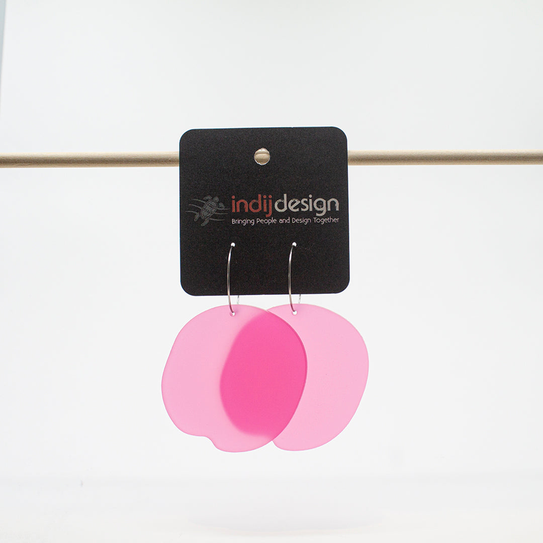 INDIJ DESIGN | 'BLAKbean Earrings' | Perspex | Assorted colours