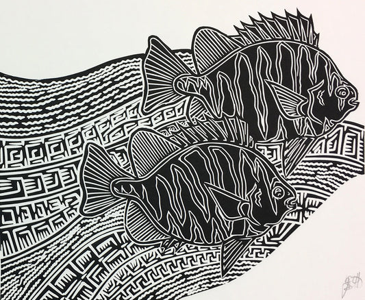 JOEL SAM | 'Karrmui' | Linocut Print