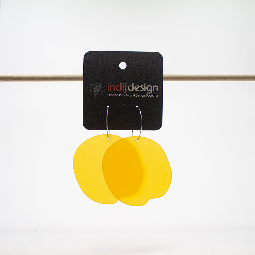 INDIJ DESIGN | 'BLAKbean Earrings' | Perspex | Assorted colours