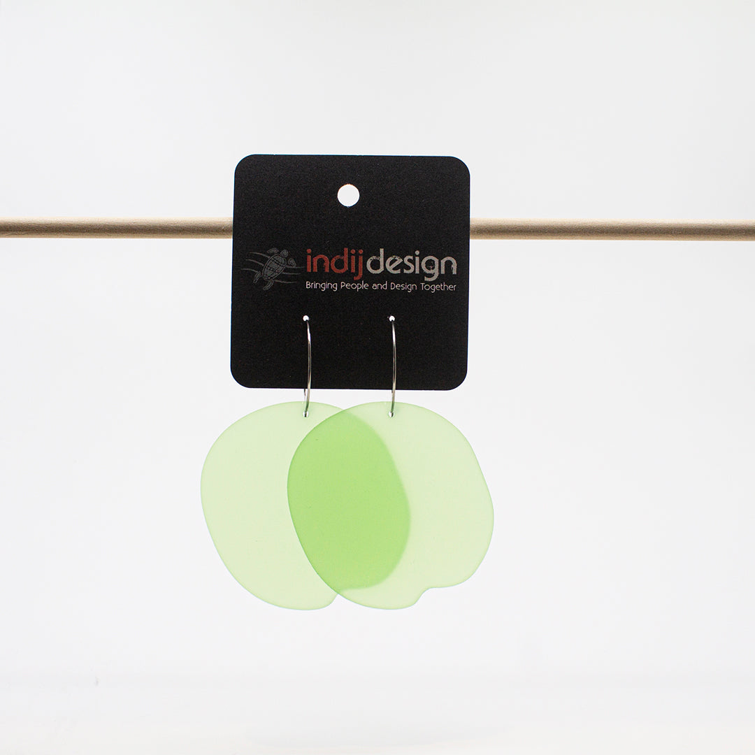 INDIJ DESIGN | 'BLAKbean Earrings' | Perspex | Assorted colours