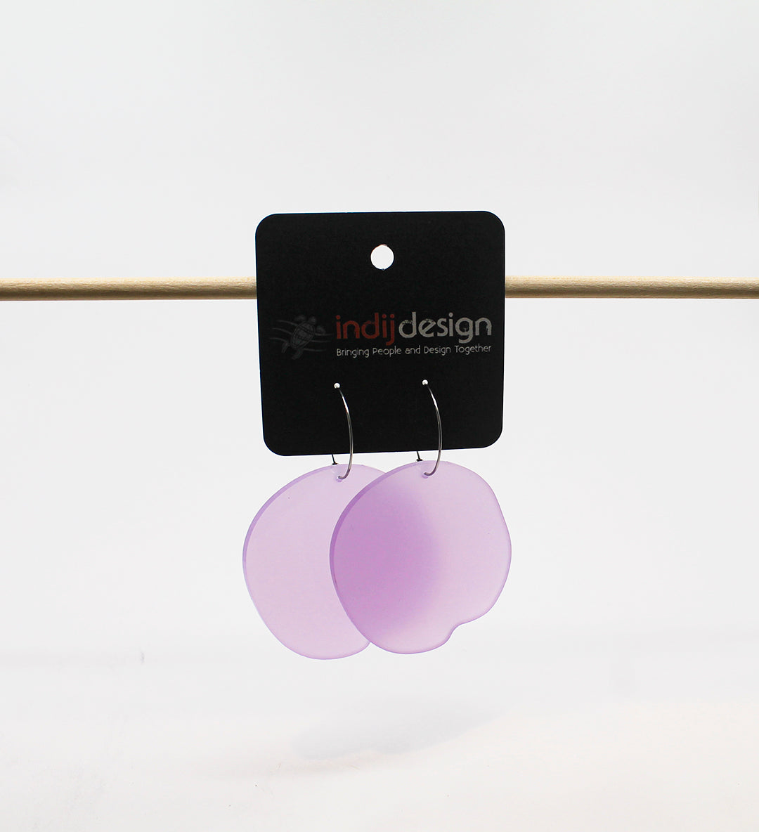 INDIJ DESIGN | 'BLAKbean Earrings' | Perspex | Assorted colours