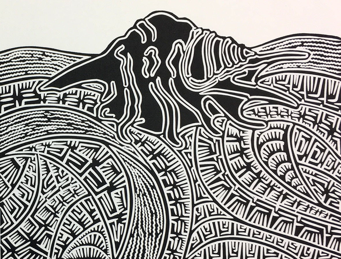 JOEL SAM | 'Yatha - Spider Shell' | Linocut Print