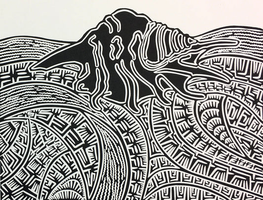 JOEL SAM | 'Yatha - Spider Shell' | Linocut Print