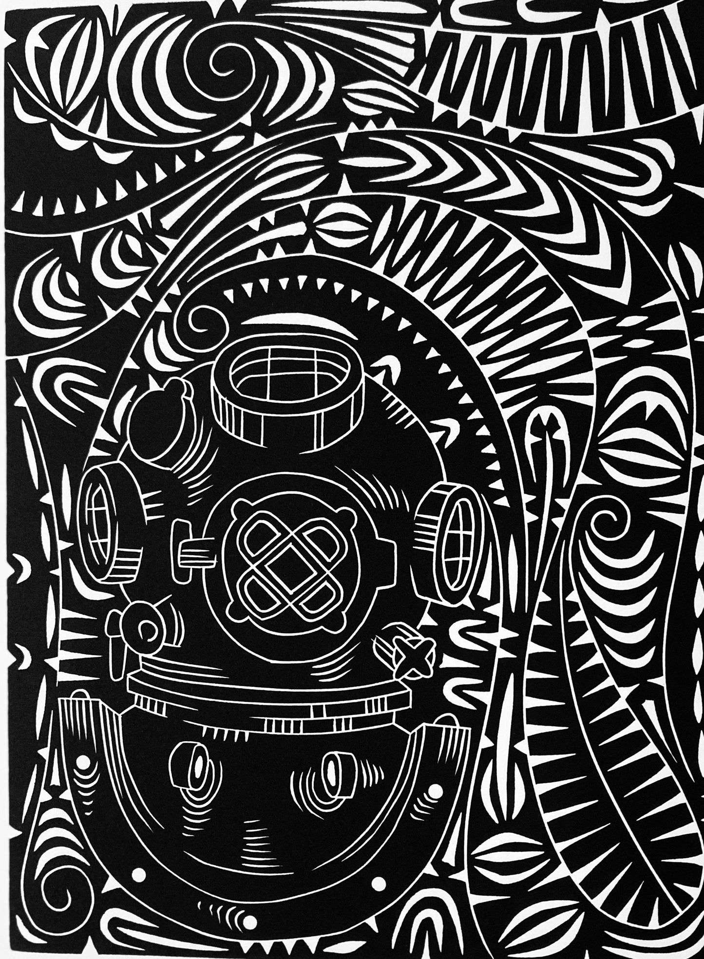 BRIAN ROBINSON | 'Ocean Walker' | Linocut Print