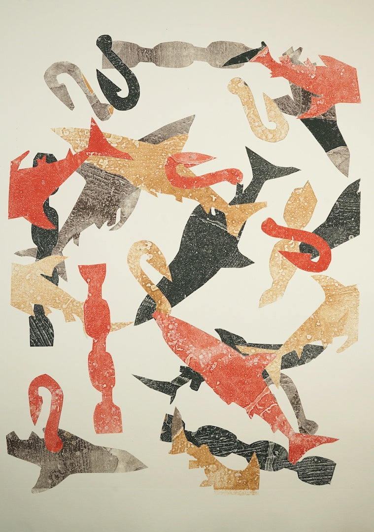 PAULA SAVAGE - Moa Arts | 'Our Waters I' | Monoprint on BFK Rives paper
