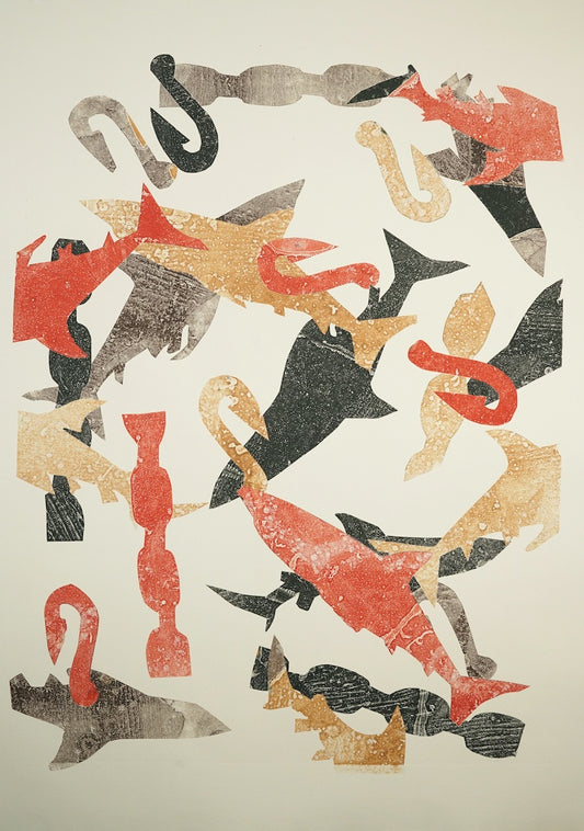 PAULA SAVAGE - Moa Arts | 'Our Waters I' | Monoprint on BFK Rives paper