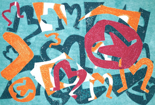 DANIE SAVAGE | 'Reconciliation/Identity (State III)' | Monprint on BFK Rives paper