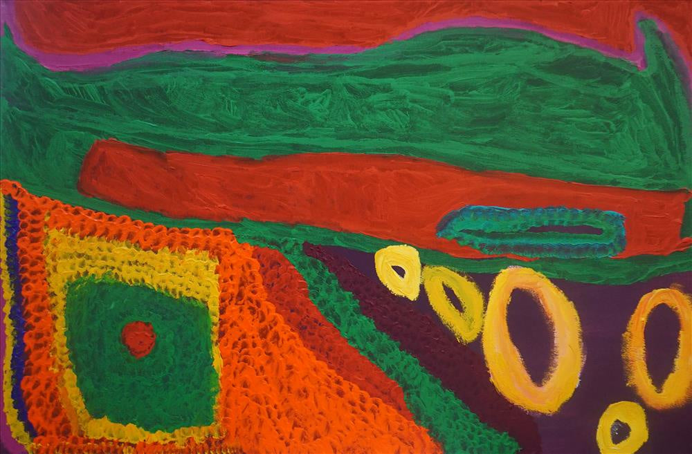 NETTA LOOGATHA | 'Stone FishTraps' | Painting / stretched