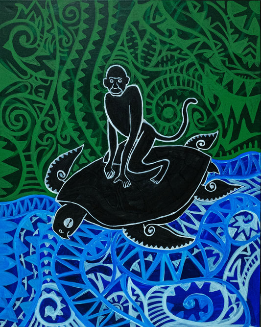 ROBERT TOMMY PAU | 'Monkey and Tortol' | 2021 | Painting