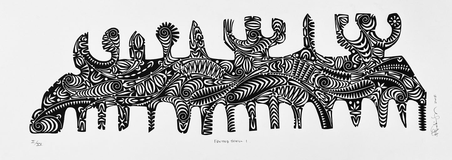 BRIAN ROBINSON | 'Fretted shell 1' | Linocut