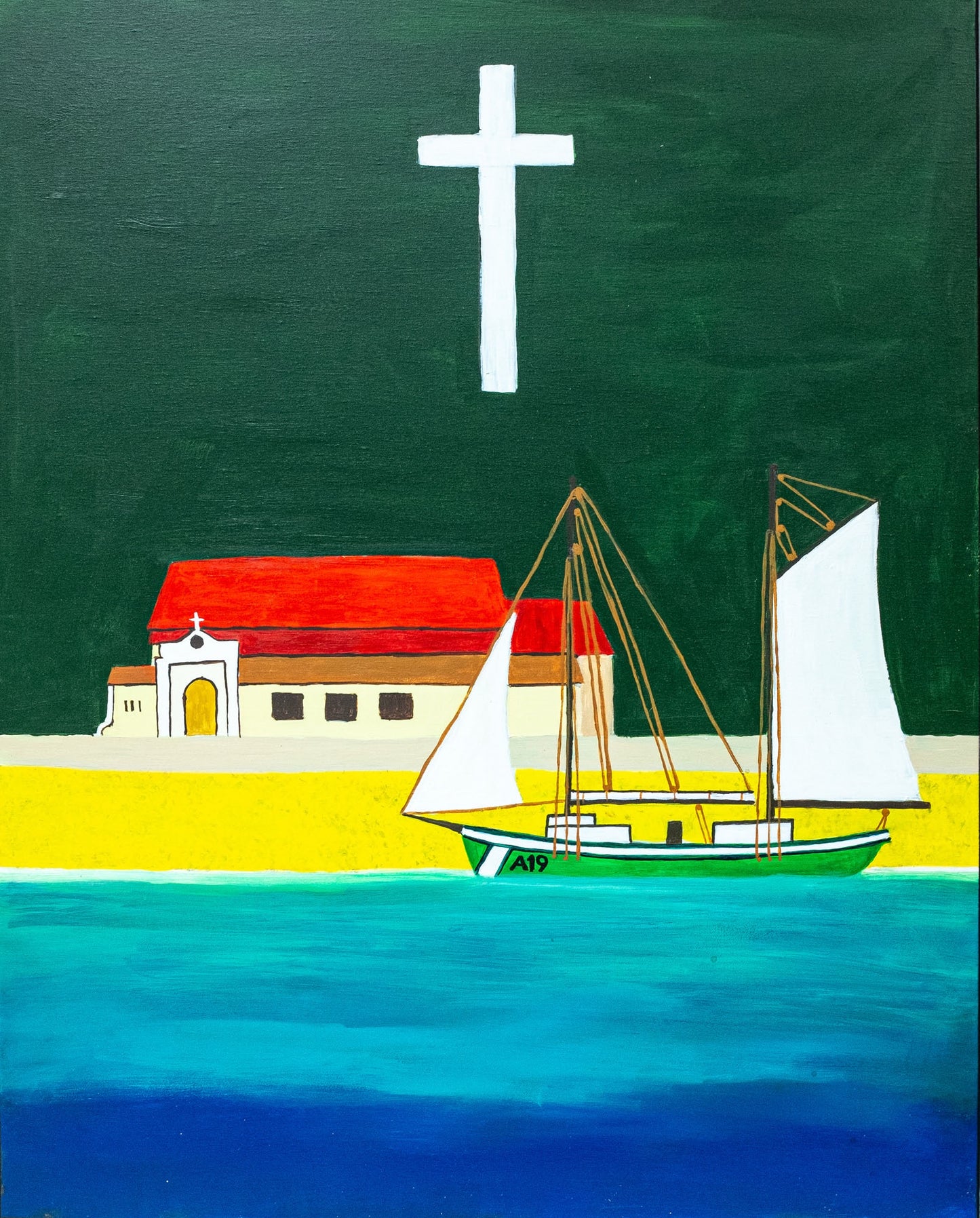 ROBERT TOMMY PAU | 'The Process of Colonization in the Strait' | 2021 | Painting