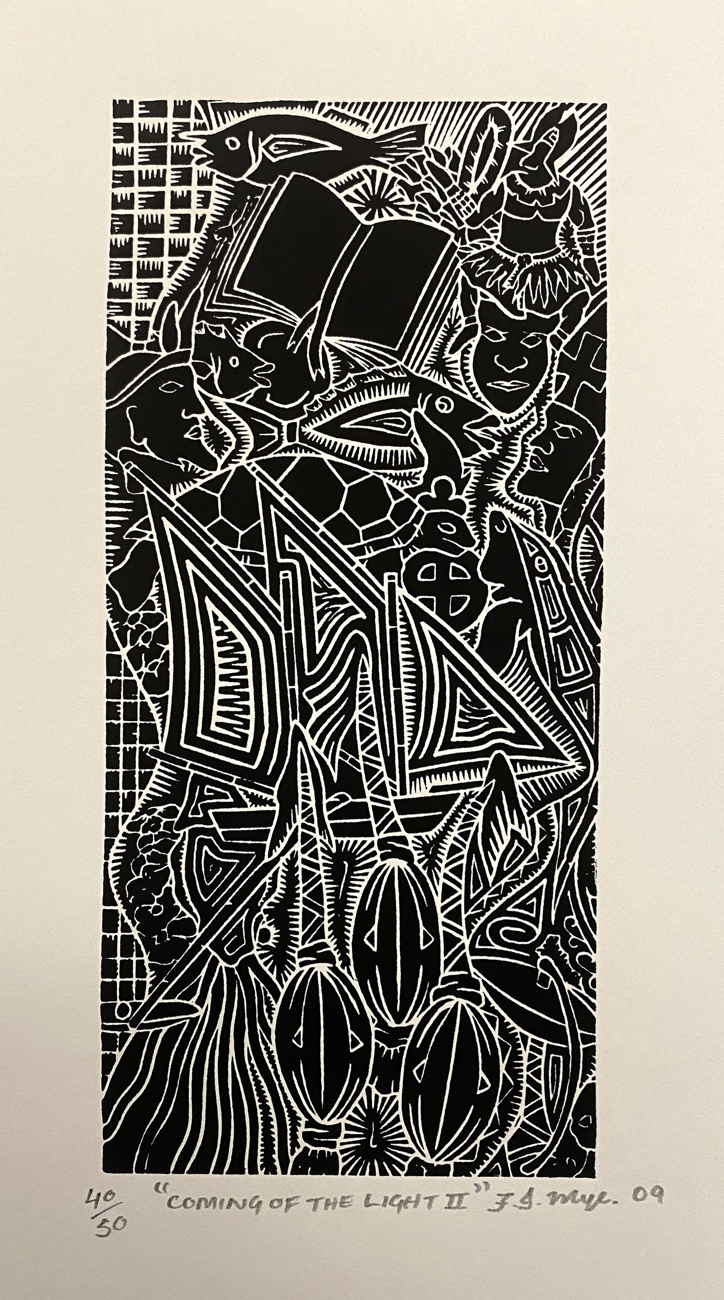 FRANKLIN MYE | 'Coming of the Light II' | Linocut Print