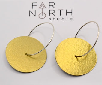 FAR NORTH STUDIO | ‘Pivot Earrings’ | Gold | Titanium & sterling silver