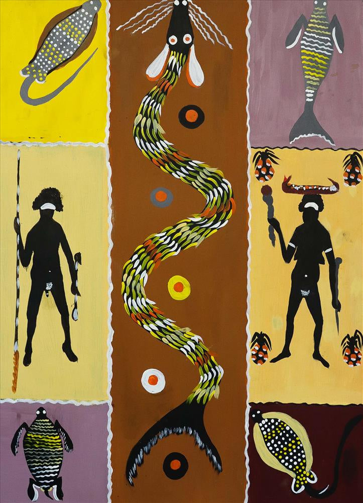 ALVIN GAVENOR | 'Thuwathu' | Painting / acrylic on arches paper