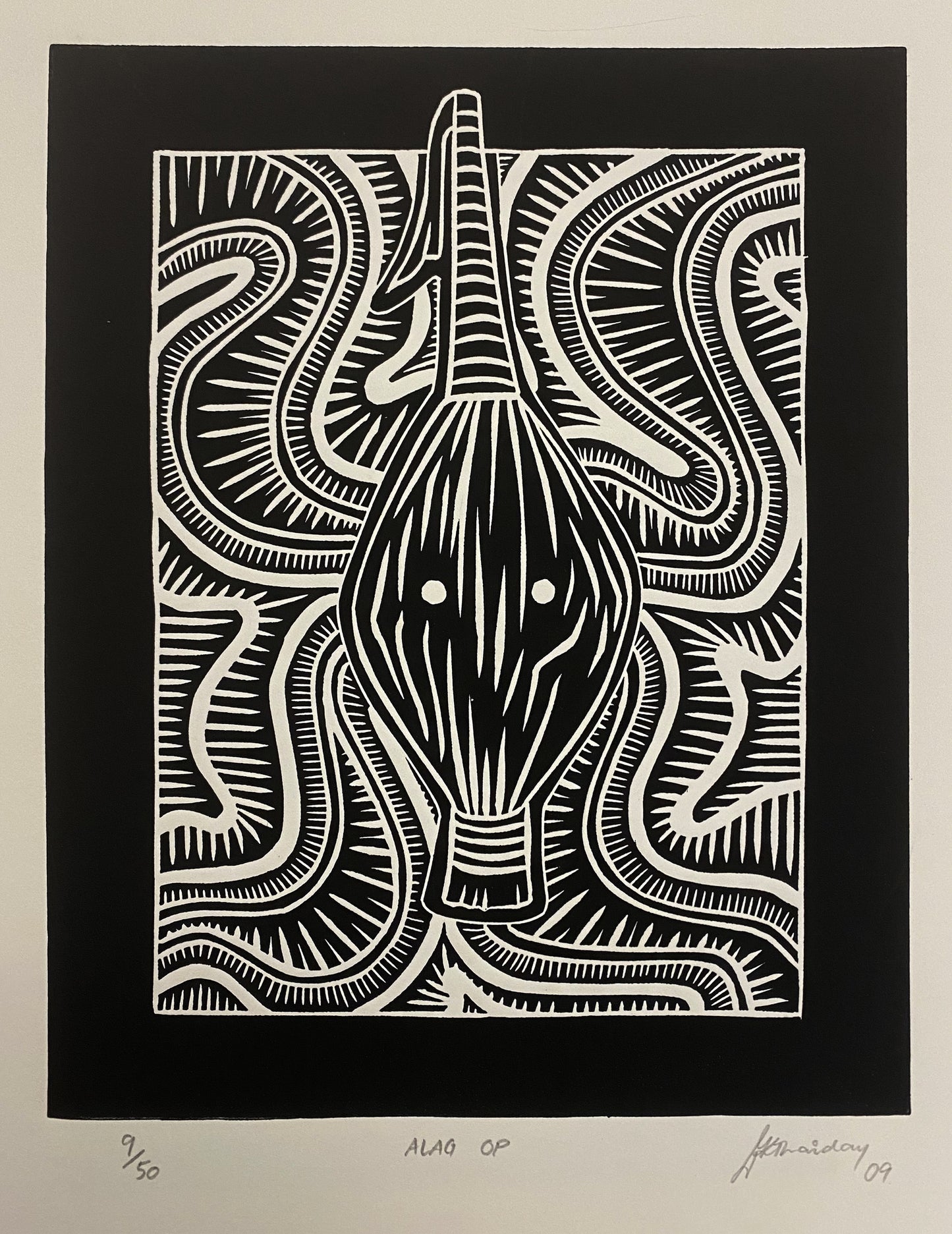 JIMMY THAIDAY | 'Alag op' | Linocut Print