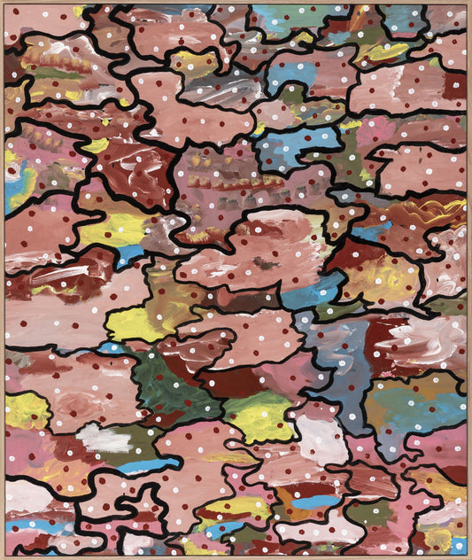 KEITH WIKMUNEA | 'Piintal' | Acrylic paint on linen / Framed (1)