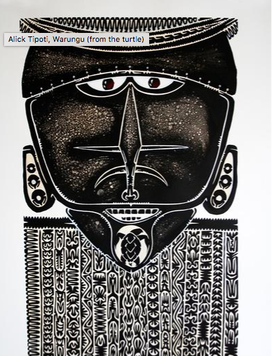 ALICK TIPOTI | 'Warungu (From the Turtle)' | Linocut print