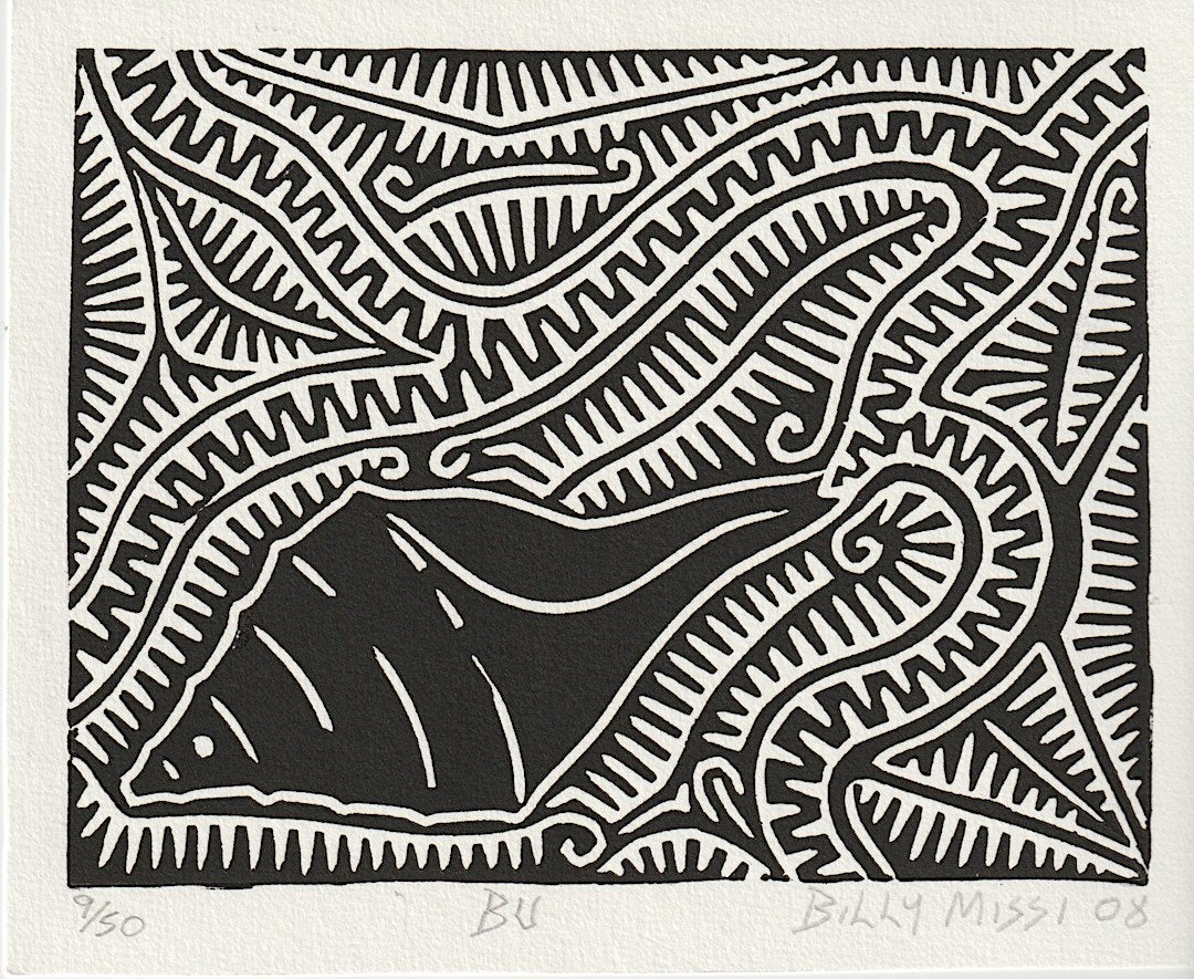 BILLY MISSI | 'Bu - Triton Shell'| Linocut Print