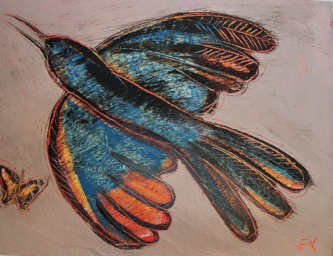 ED KOUMANS | 'Bird (series 1/5)' | Mixed media on paper