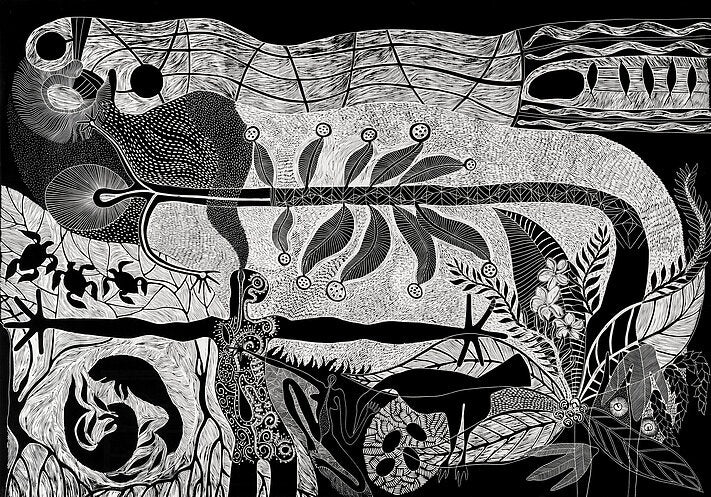 ARONE MEEKS | 'Celebration' | Linocut Print