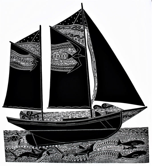 GLEN MACKIE | 'Coral Sea Dreaming' | Vinyl-cut relief print
