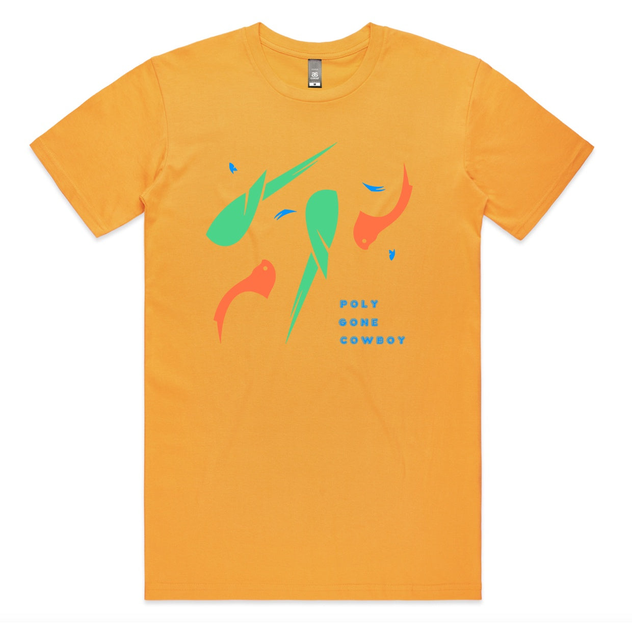 POLY GONE COWBOY | ‘Deconstructed Parrot’ T-shirt | Orange