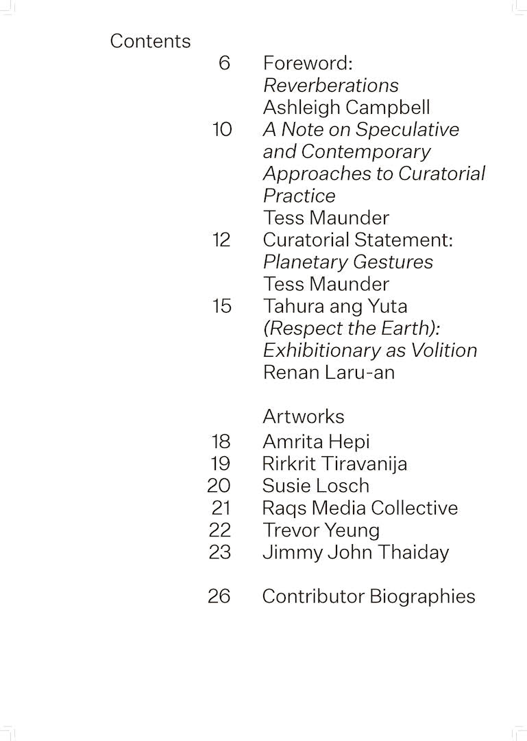PLANETARY GESTURES | Exhibition catalogue