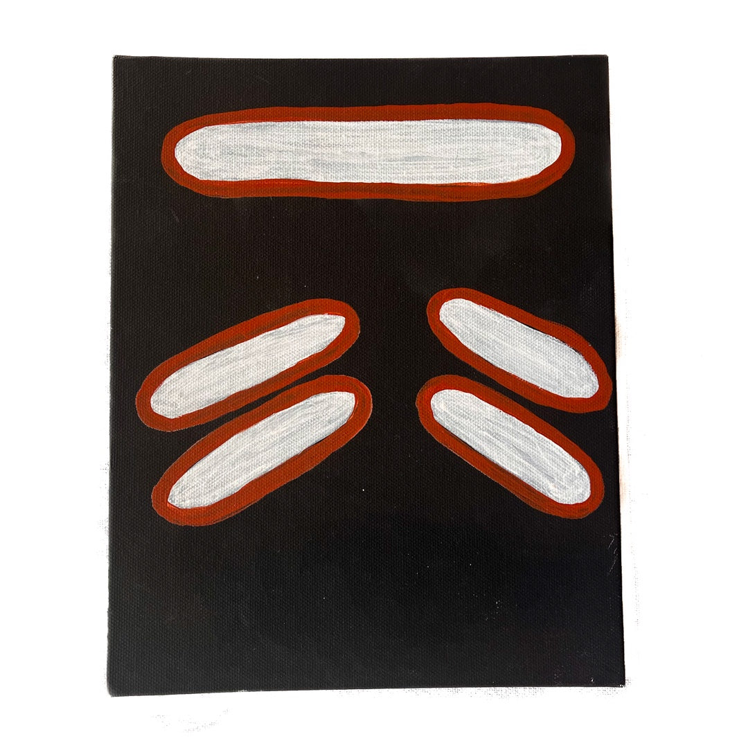 JOHN WILLIAMS | ‘Fish Hawk Face Paint-up’ | Painting / acrylic on canvas board