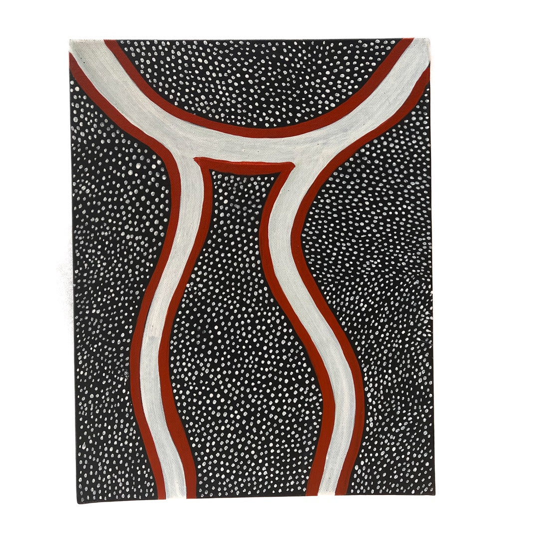 JOHN WILLIAMS | ‘Seahawk Yarakara Leg Paint-Up I’ | Painting / acrylic on canvas board