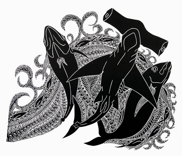 JOEL SAM | 'Predators' | Linoprint