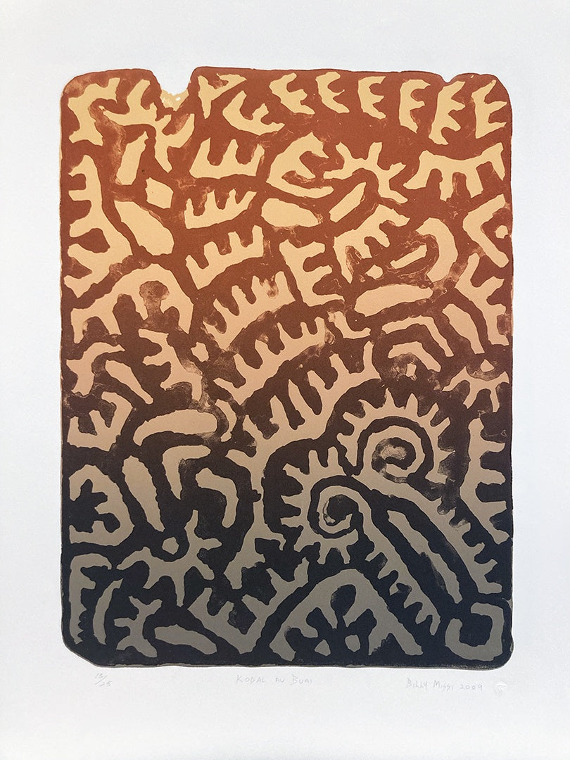 BILLY MISSI | 'Kodal Au Buai (Crocodile Clan)' | Colour lithograph