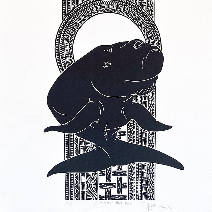 LAURIE NONA | 'Dungalaw Adhy Kissai' | Linocut Print