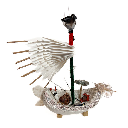 BUNDA ART | 'Memory of Culture VI' | Coconut Boat | Mixed Medium