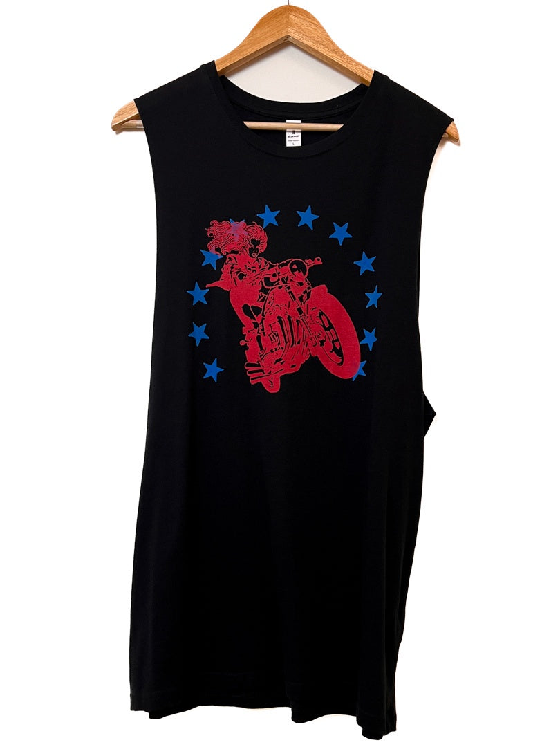 POLY GONE COWBOY | 'The Seeker' | Sleeveless tank | Black
