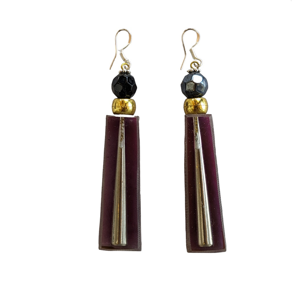 PAUL LESTER | 'Chrome Cone Earrings' | Mixed medi / epoxy resin