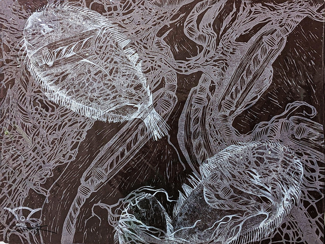 JANE DENNIS | 'Ghost Net' | Gyotaku print