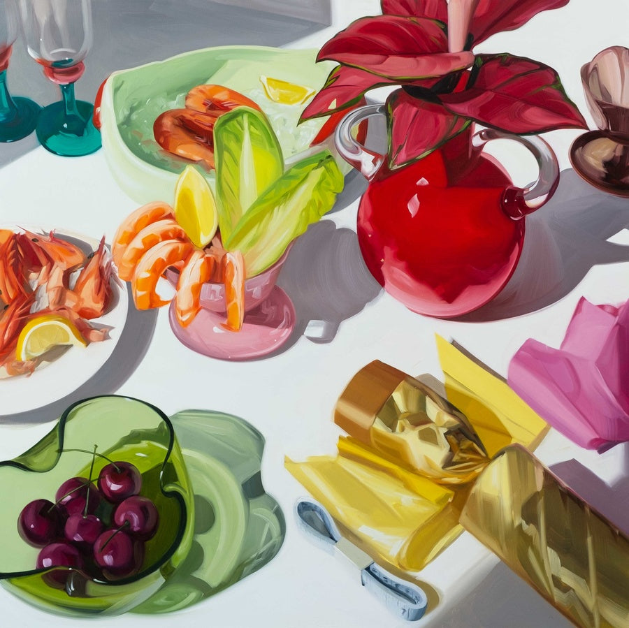 ANDREA HUELIN | 'Prawn Cocktail and Red Vase' Individual Greeting Card