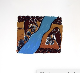 NANCY COWAN | 'Kingfishers Singing Out to Each Other Across the River' | Screen Print