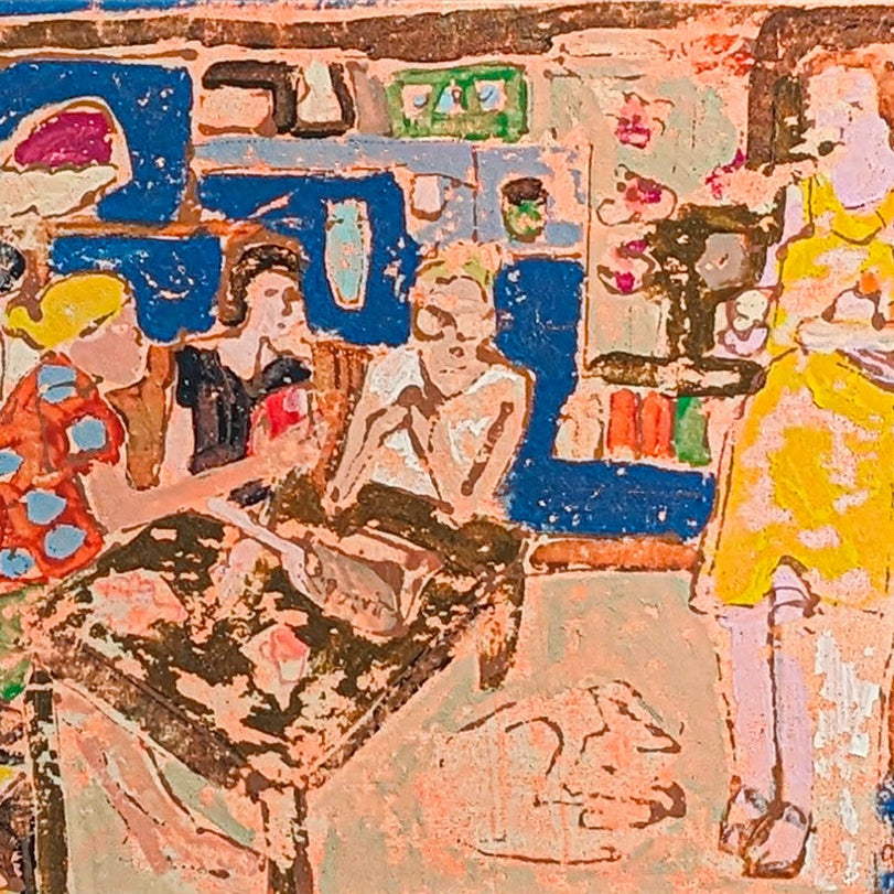 JULIE POULSEN | 'Sleeping Dog #3' | Mixed media on canvas / framed