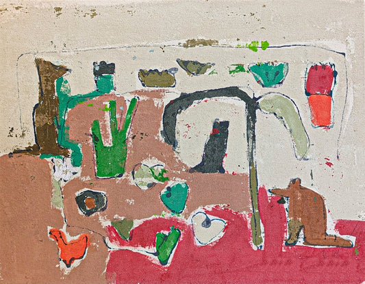 JULIE POULSEN | 'Tropical Garden Friends' | Acrylic + mixed media on canvas / stretched